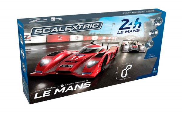 Pista masinute Le Mans Scalextric 5m traseu masinute Le Mans Prototype 17 si 21 imagine