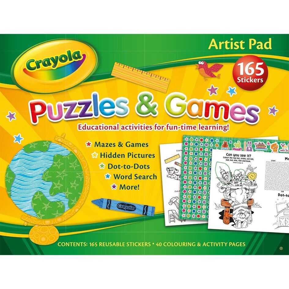 Bloc cu activitati Crayola Artist Pad cu stickere Alligator AB2902CYAR Carti Copii imagine 2022