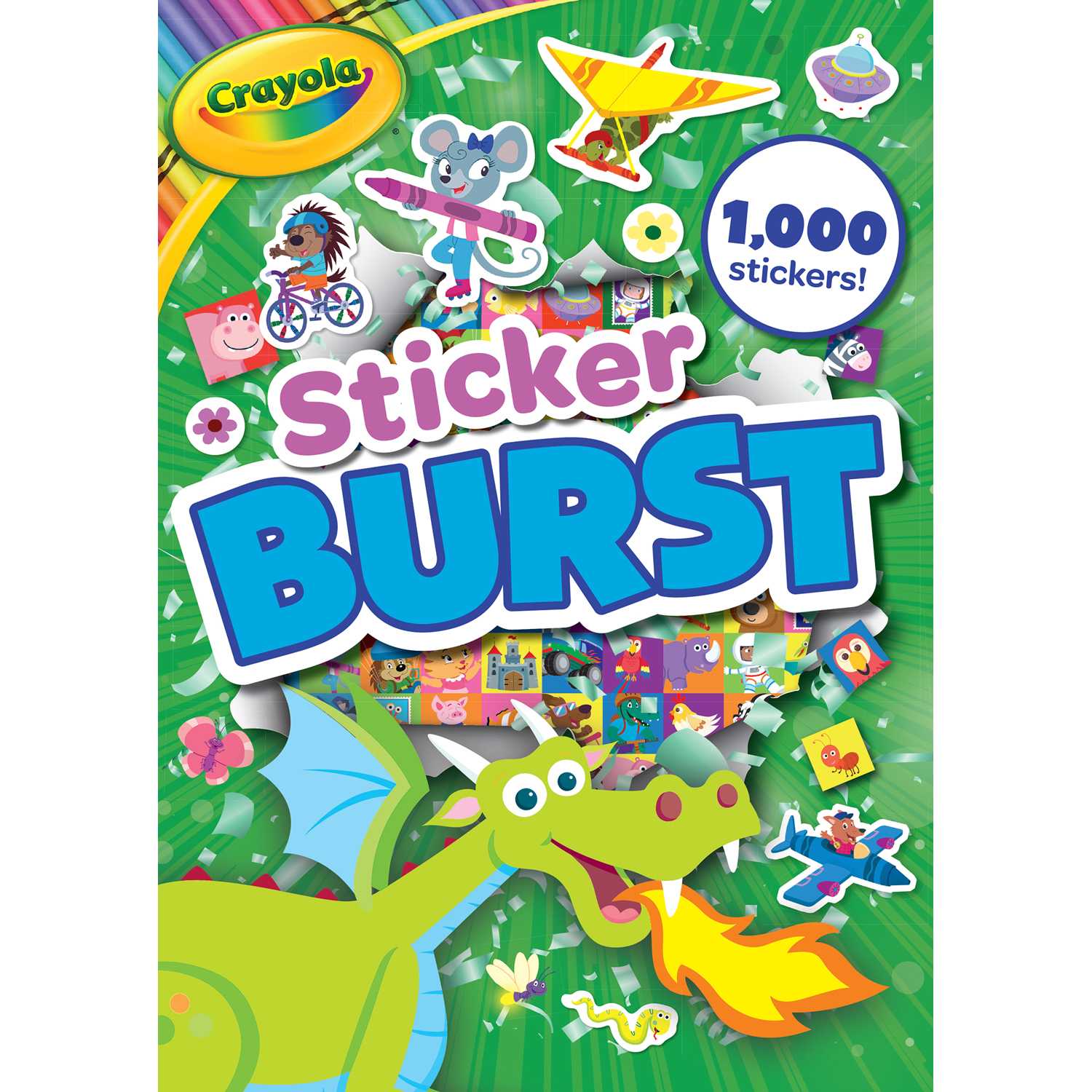 Carte de activitati cu peste 1000 de stickere Crayola Sticker Burst Alligator AB3114CYSBG Carti Copii imagine 2022