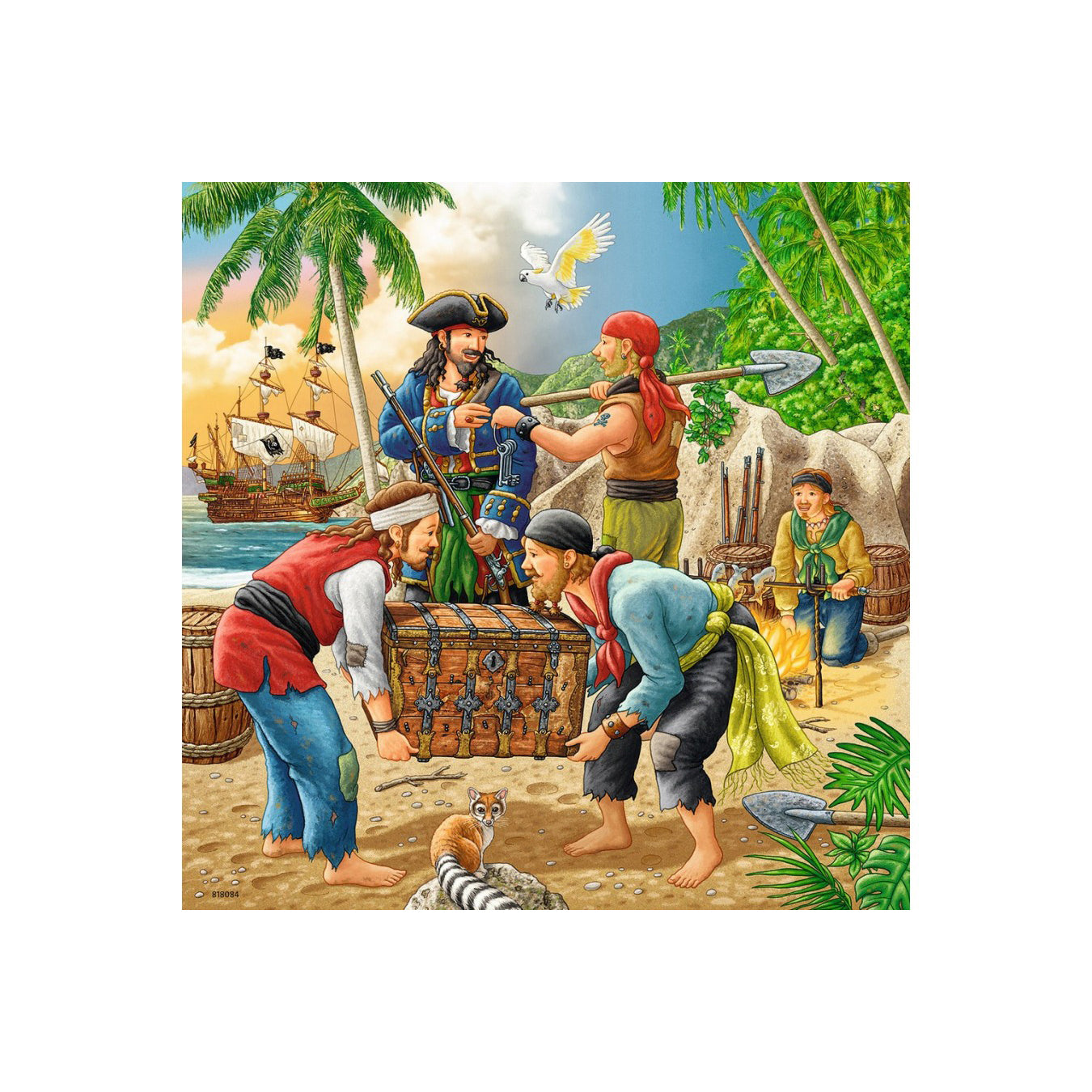 Puzzle aventurile piratilor, 3x49 piese