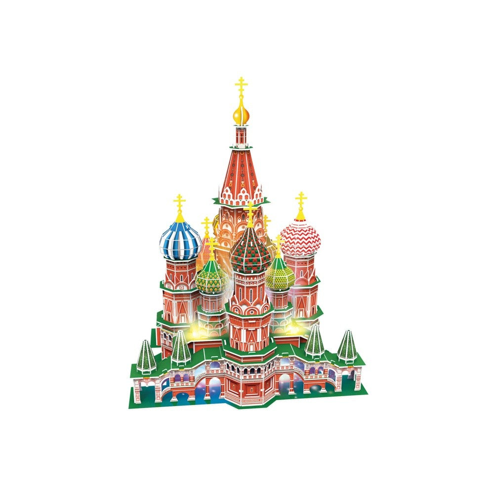Cubic fun - puzzle 3d led catedrala st. basil 224 piese