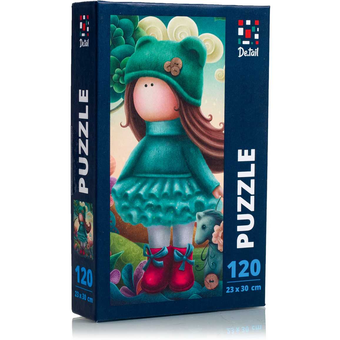Puzzle Little doll with a horse, 23x30 cm, 120 piese De.tail DT100-03
