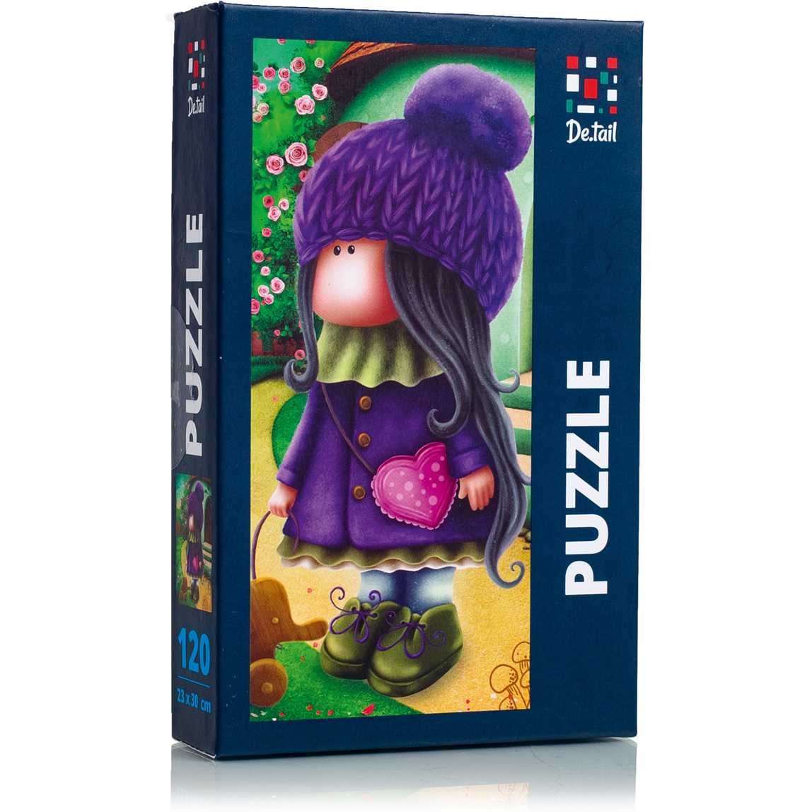 Puzzle Cute doll with an elephant, 23x30 cm, 120 piese De.tail DT100-04
