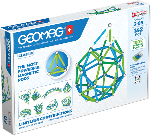 Geomag set magnetic 142 piese classic, 274