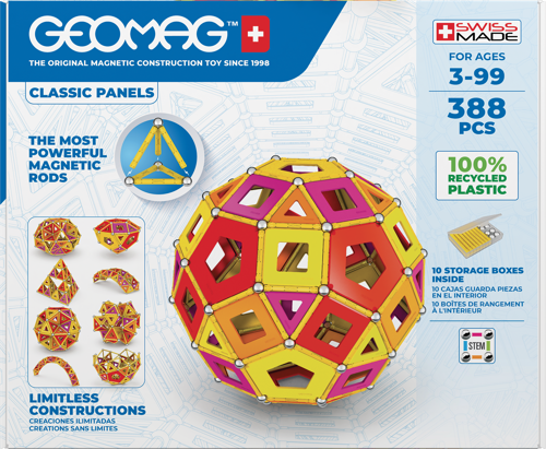 Geomag set magnetic 388 piese classic panels re warm masterbox, 192