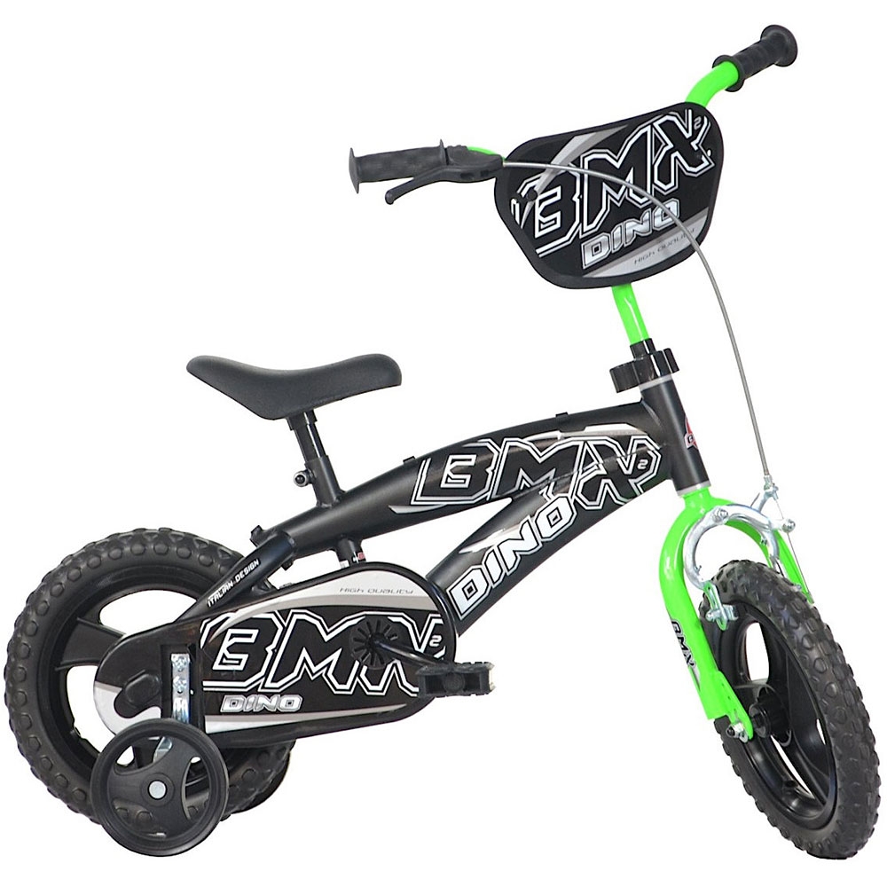 Bicicleta copii Dino Bikes 12` BMX negru si verde bekid.ro imagine noua