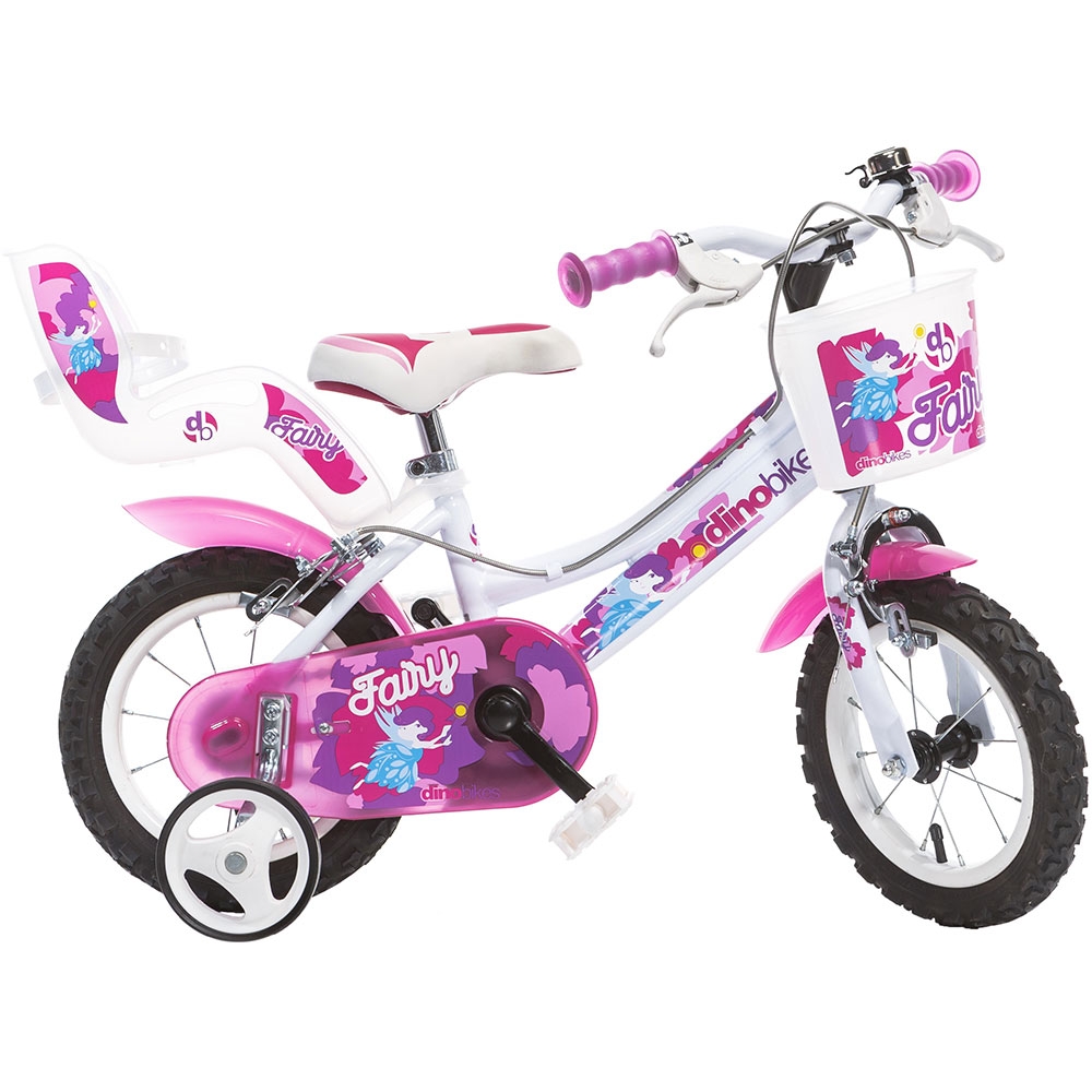 Bicicleta copii Dino Bikes 12` Fairy alb si roz Biciclete copii imagine 2022