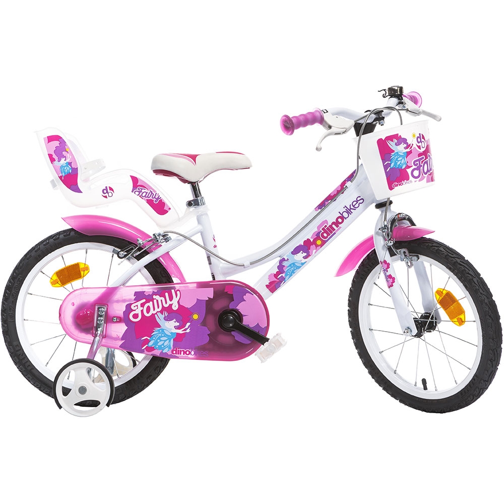 Bicicleta copii Dino Bikes 16` Fairy alb si roz Biciclete copii imagine 2022