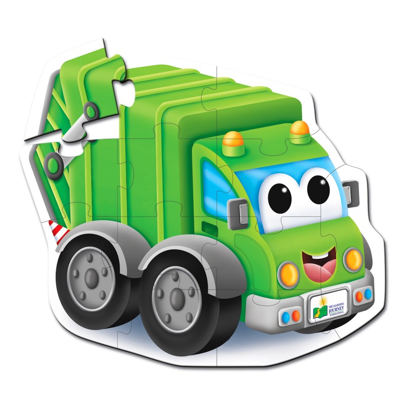Primul meu puzzle de podea - camion de reciclat