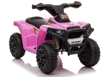 Atv quad electric, pentru copii, xh116, leantoys, 5706, roz-negru