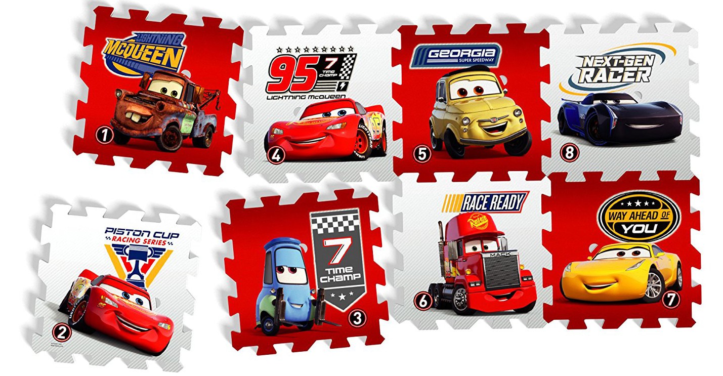 Covor puzzle din spuma Cars 3 Race of a Lifetime 8 piese buy4baby.ro imagine noua