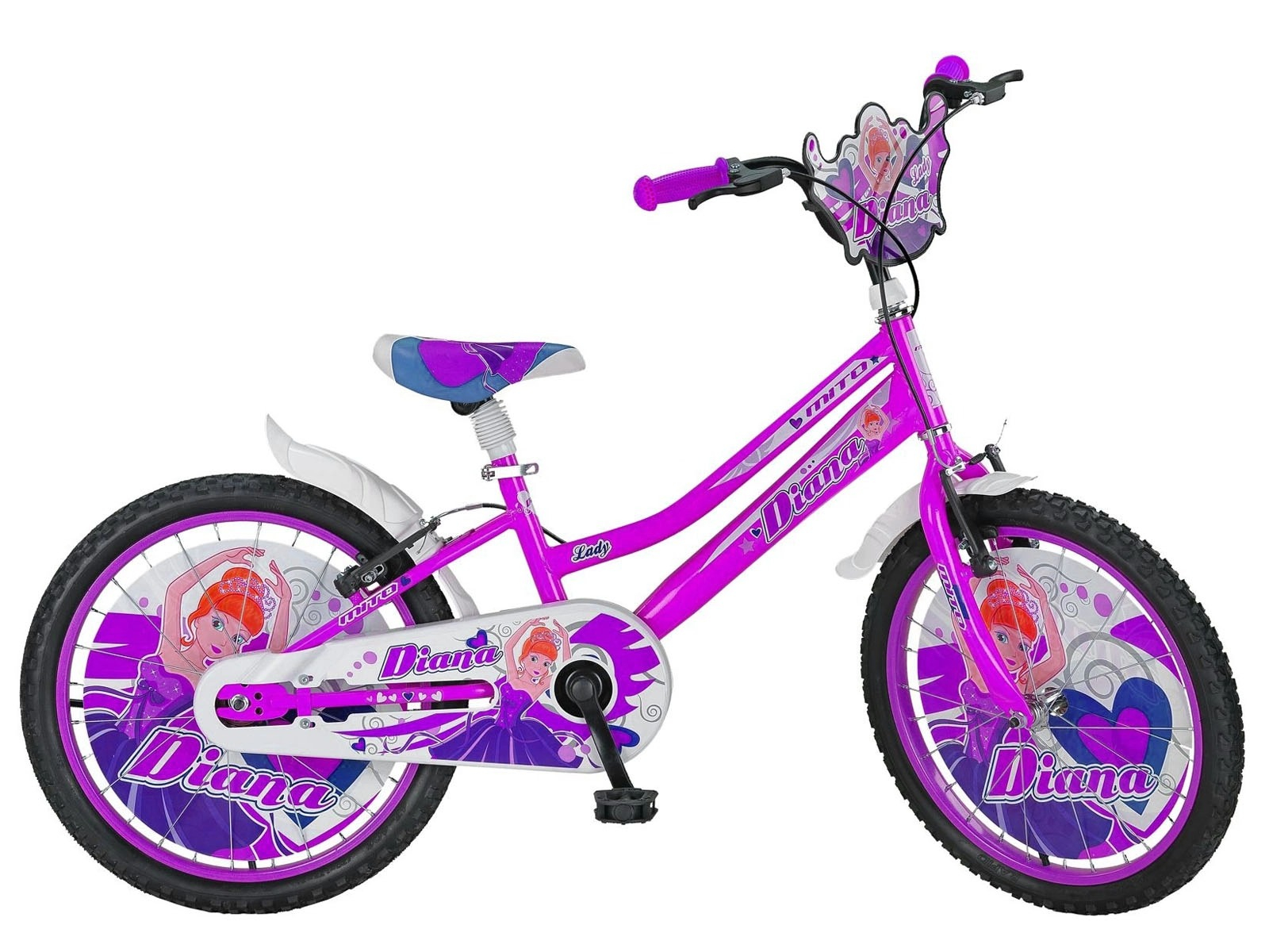 Bicicleta copii 16 mito diana varsta 4-6 ani, violet