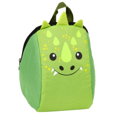 Rucsac verde, de gradinita, pentru copii, derform, in forma de dinozaur, pl10din