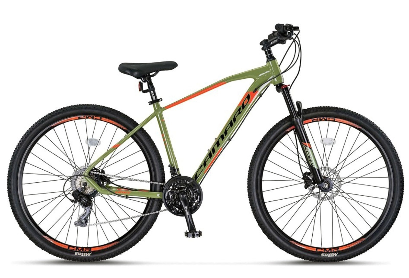 Bicicleta mtb-ht 27.5 umit camaro 2d, cadru aluminiu 16 , verde portocaliu