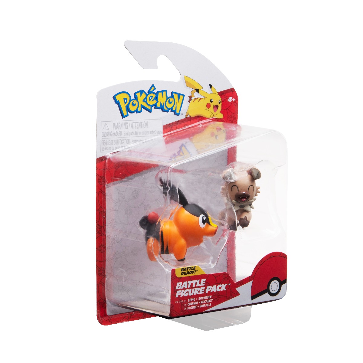 Pokemon - pachet figurine de actiune, (tepig & rockruff), 2 buc