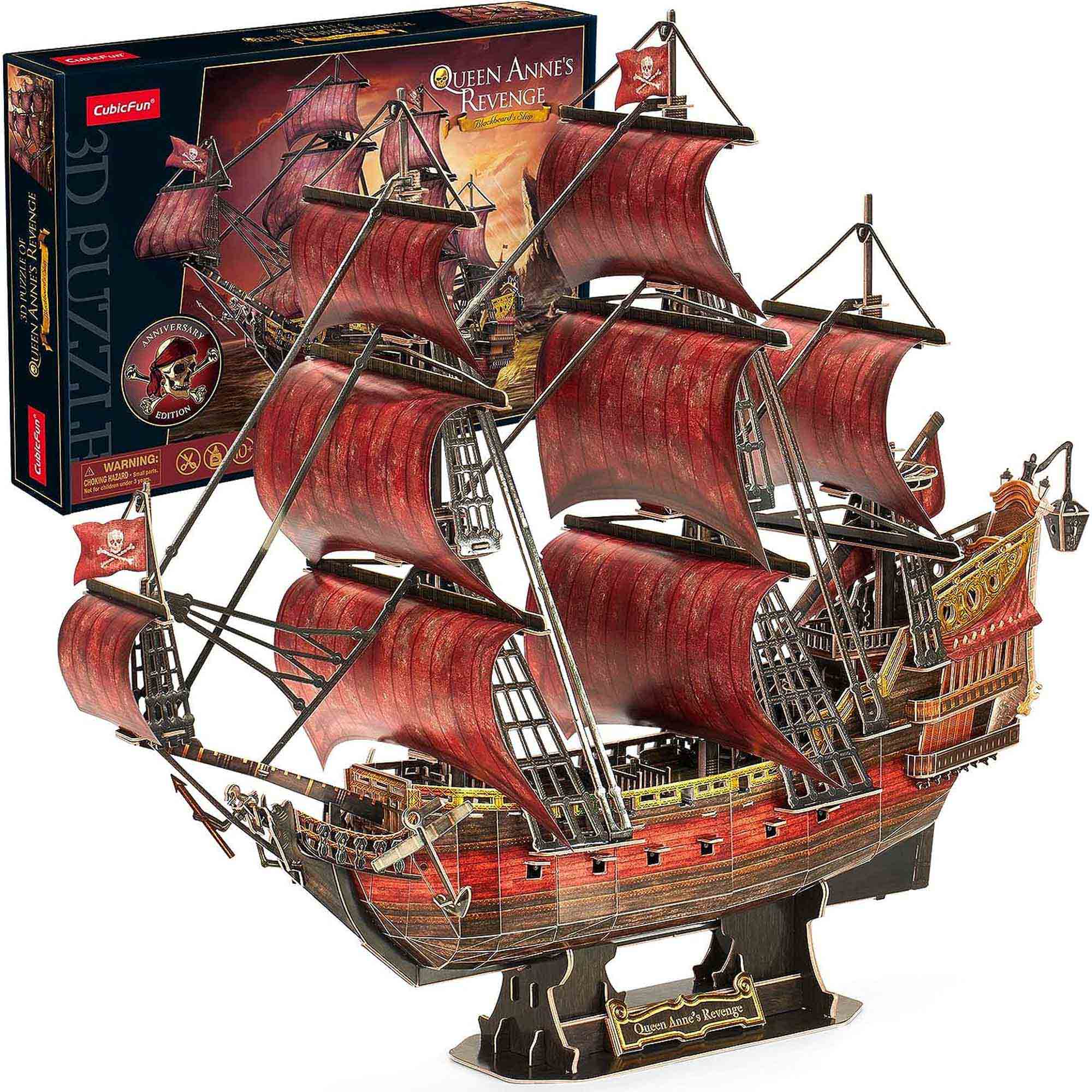 Cubicfun - puzzle 3d nava queen anne 391 piese