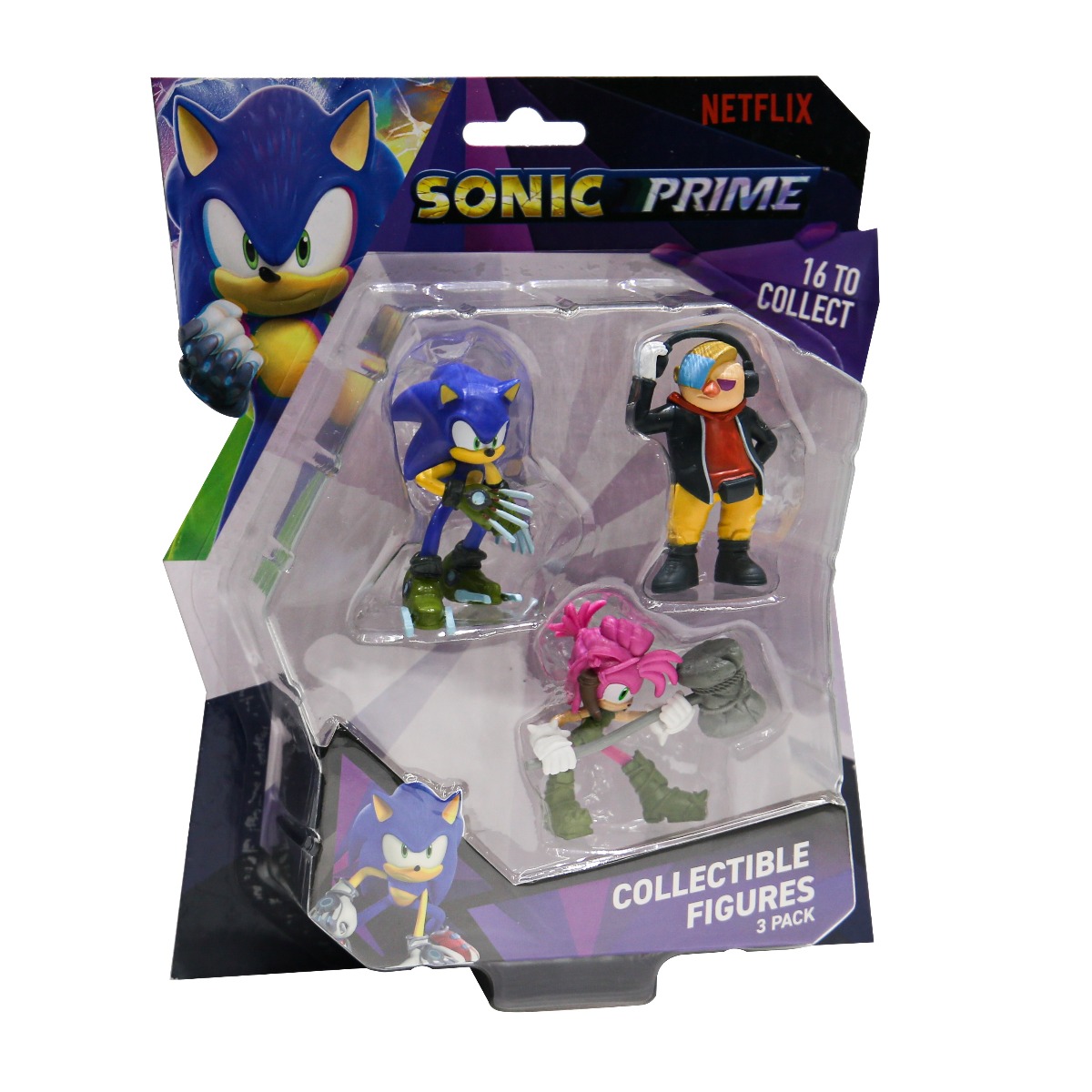 Sonic prime - set 3 figurine, blister, sonic & dr. dont & amy