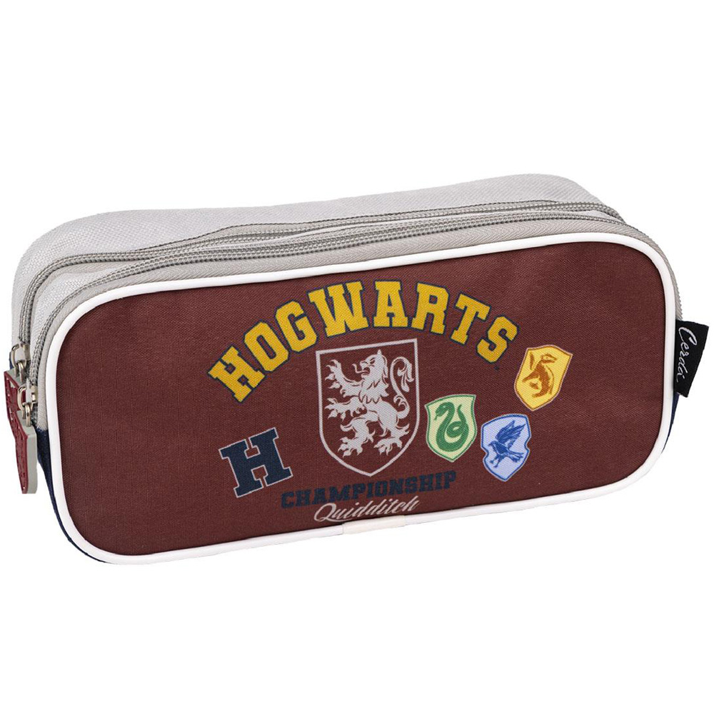 Penar harry potter hogwarts cu 2 compartimente, 22x8x10 cm