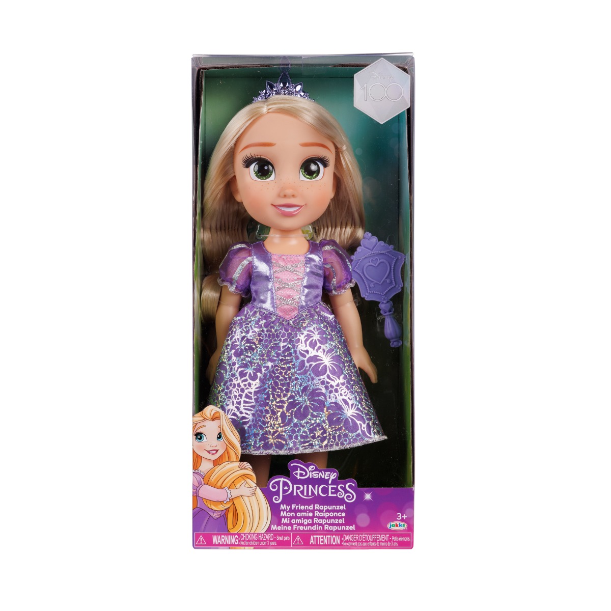 Disney princess - papusa rapunzel, 38cm, disney 100 dresses