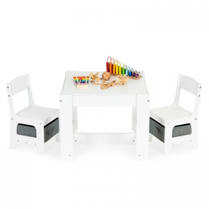 Set de masa cu doua scaune pentru copii ecotoys fh-kr200010