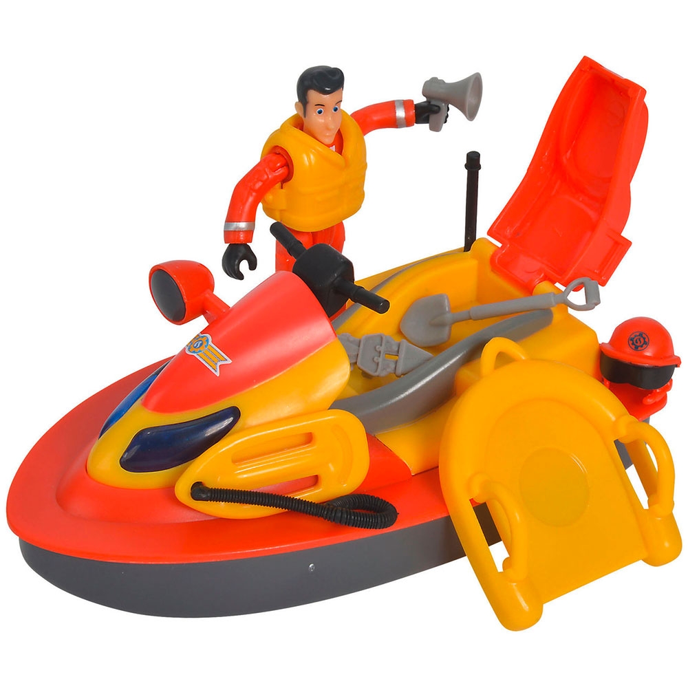 Jet ski Simba Fireman Sam Juno 16 cm cu figurina si accesorii