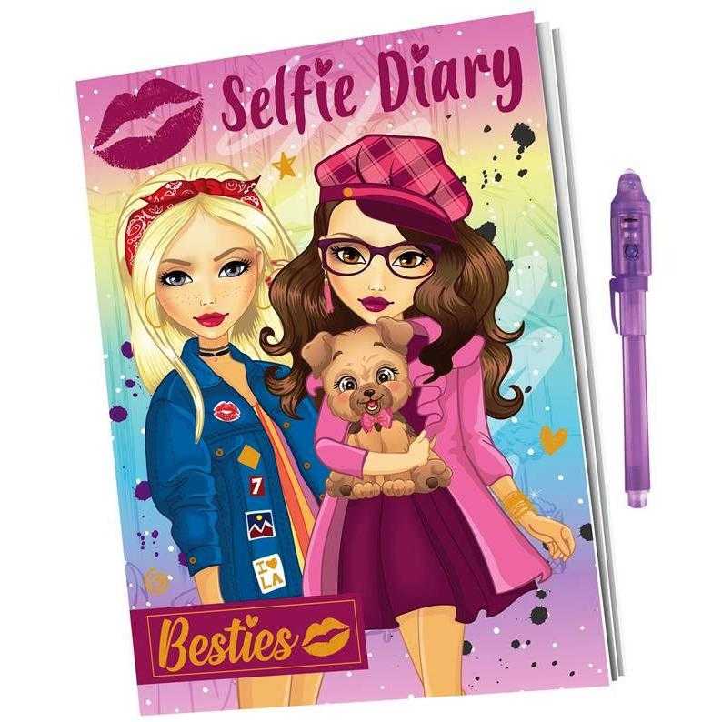 Agenda Besties Selfie 21x15 cm, 50 de file cu Stilou Magic Grafix GR140009