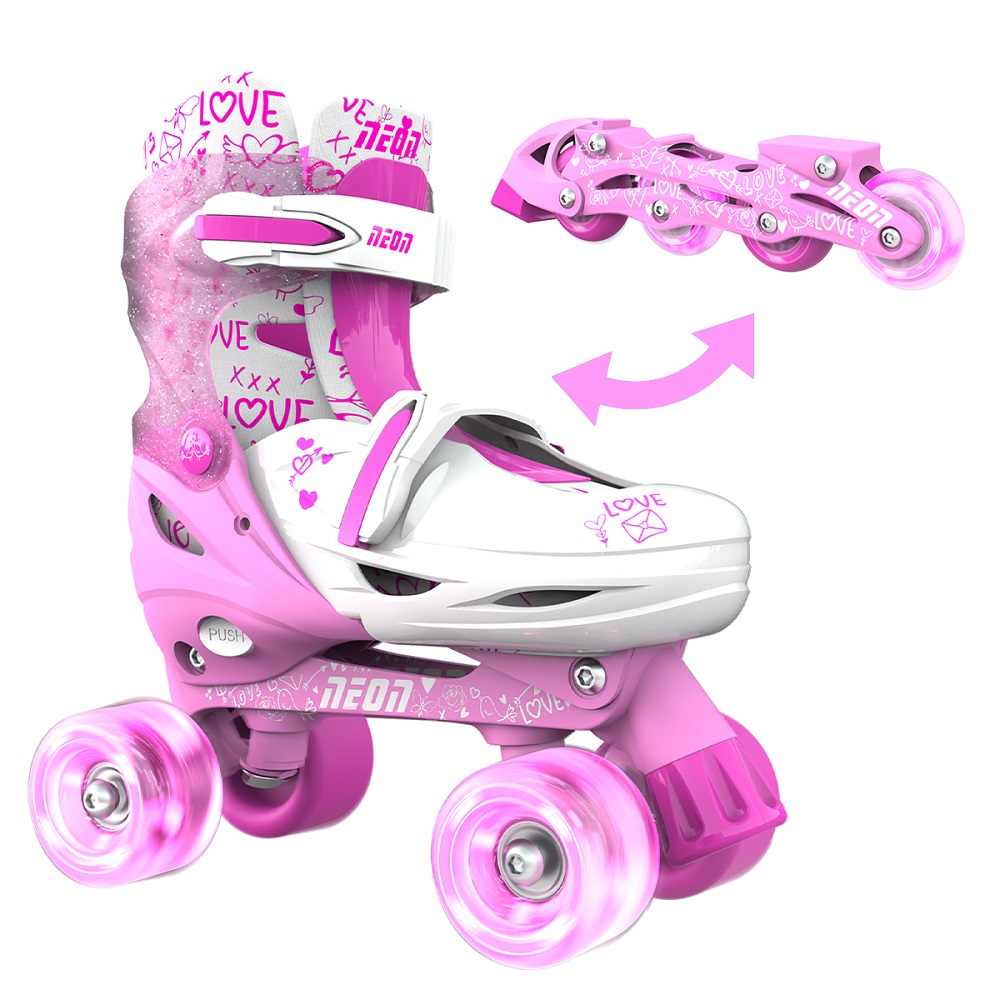 Role 2 in 1 Neon Combo Skates marime 34-37 Pink 34-37 imagine noua