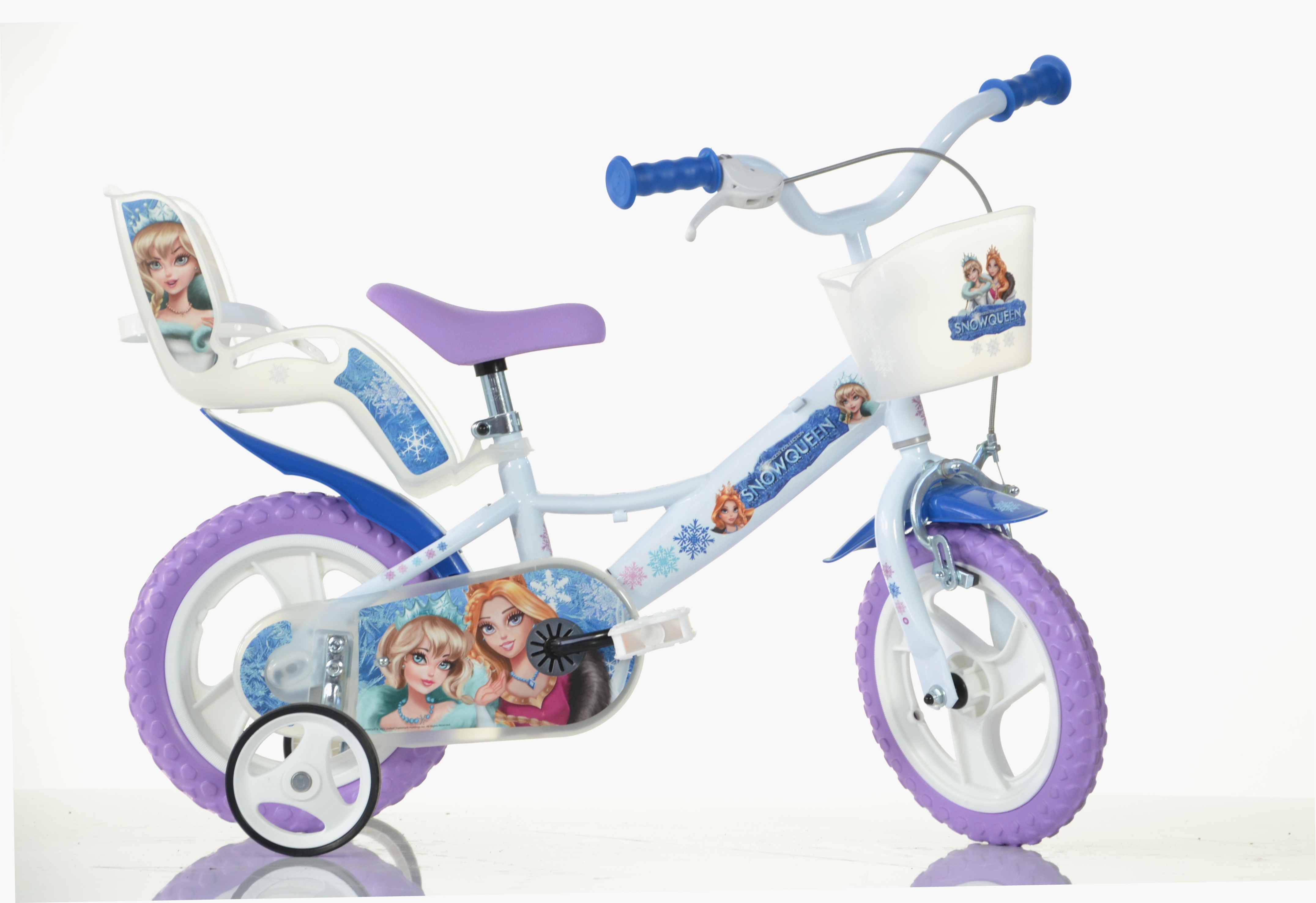 Bicicleta 12' Snow Queen Dino Bikes -124RL-SQ