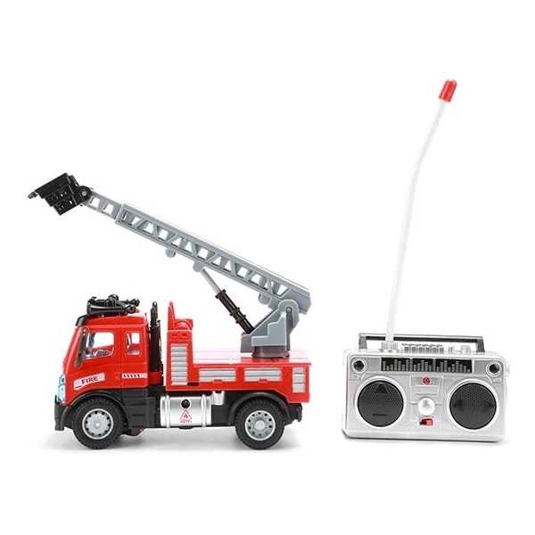 Camion pompieri cu telecomanda, lumini si sunete 13cm Toi-Toys TT25008ZP