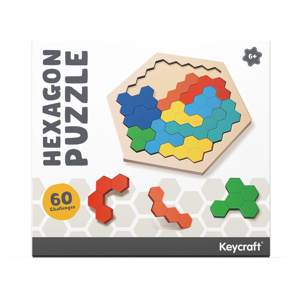 Puzzle din lemn - Hexagon