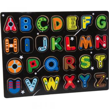 Puzzle Alfabet din lemn 30 x 22 cm