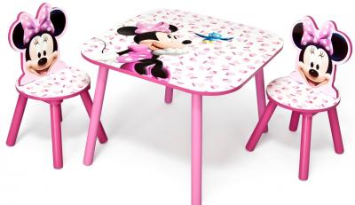 Set Masuta Si 2 Scaunele Disney Minnie Mouse Pink Fruits