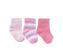 Set 3 perechi de sosete 0-6 luni Stripes Pink