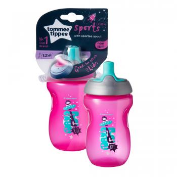 Cana sports,onl  tommee tippee, 300 ml x 1 buc, 12luni+, roz