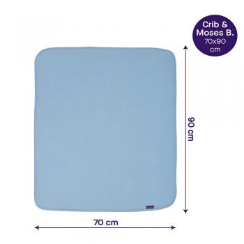 Paturica din bumbac Waffle Weave 70 x 90 cm- Blue Clevamama 3461
