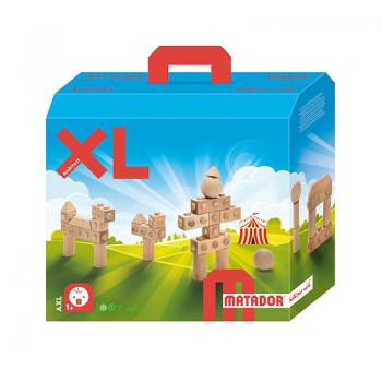 Set cuburi de constructie din lemn Architect XL, +1 an, Matador