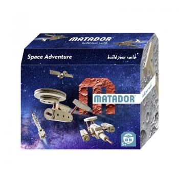 Set cuburi de constructie din lemn Explorer World Space, +5 ani, Matador