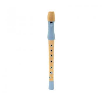 Flaut jucarie muzicala din lemn, albastru, MamaMemo