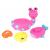 Jucarie de baie Melc cu 3 Animale Marine Eddy Toys Roz