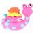 Jucarie de baie Melc cu 3 Animale Marine Eddy Toys Roz