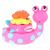 Jucarie de baie Melc cu 3 Animale Marine Eddy Toys Roz