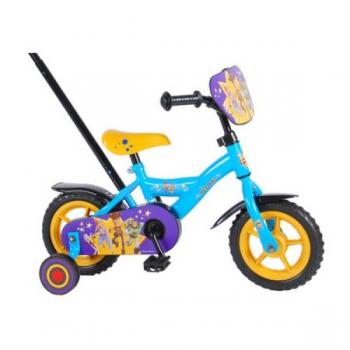 Bicicleta pentru baieti Volare Toy Story 4 91007 10 inch cu roti ajutatoare si maner control parinte