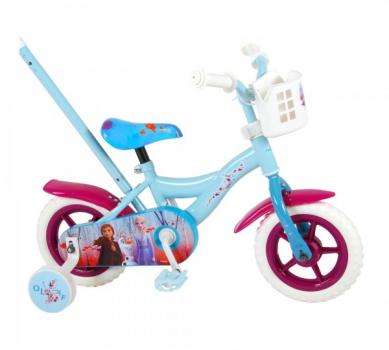 Bicicleta pentru fete Volare Frozen 2 91050 10 inch cu roti ajutatoare si maner control parinte