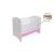 Patut eurogloria como fara sertar - alb cu roz + saltea cocos confort 120 x 60 x 12 cm
