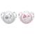 Suzeta Nuk Genius Color Silicon M2 Rose 6-18 luni Set 2 Bucati