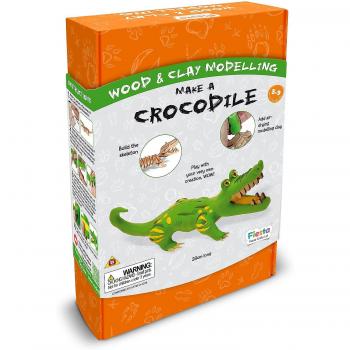 Kit constructie lemn si argila – Crocodil Fiesta Crafts FCT-3006