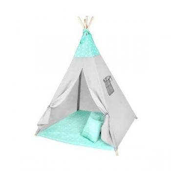 Cort copii XXL Teepee, Cort, Covoras, 3 Perne Iso Trade MY17243