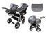 Carucior pentru gemeni 3 in 1 MyKids Twin Prim Tp12 - Brown - Beige