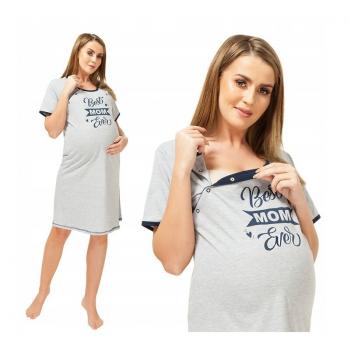 Qmini - Camasa de alaptat , S, Best Mom Ever, Grey
