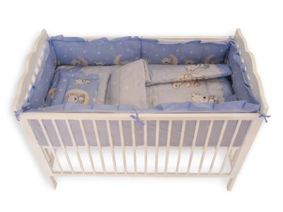 Lenjerie MyKids Bear On Moon Blue M2 4+1 Piese 120x60